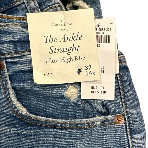 Abercrombie&Fitch Ultrahigh Rise‎ Jeans 14R/32 NWT. - Picture 3 of 3